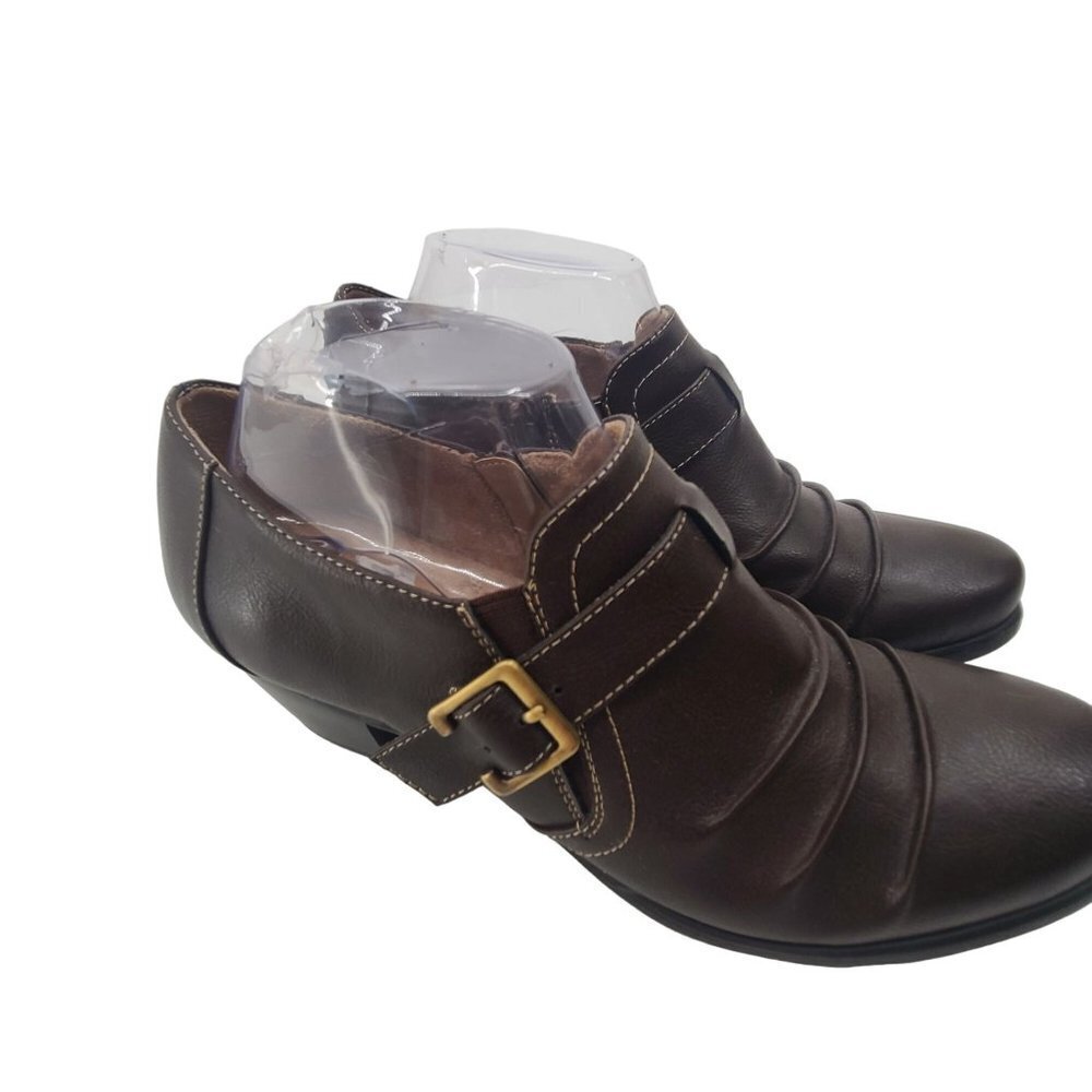 Naturalizer Karate Women Brown Zip Ankle Bootie Shoe Size 10